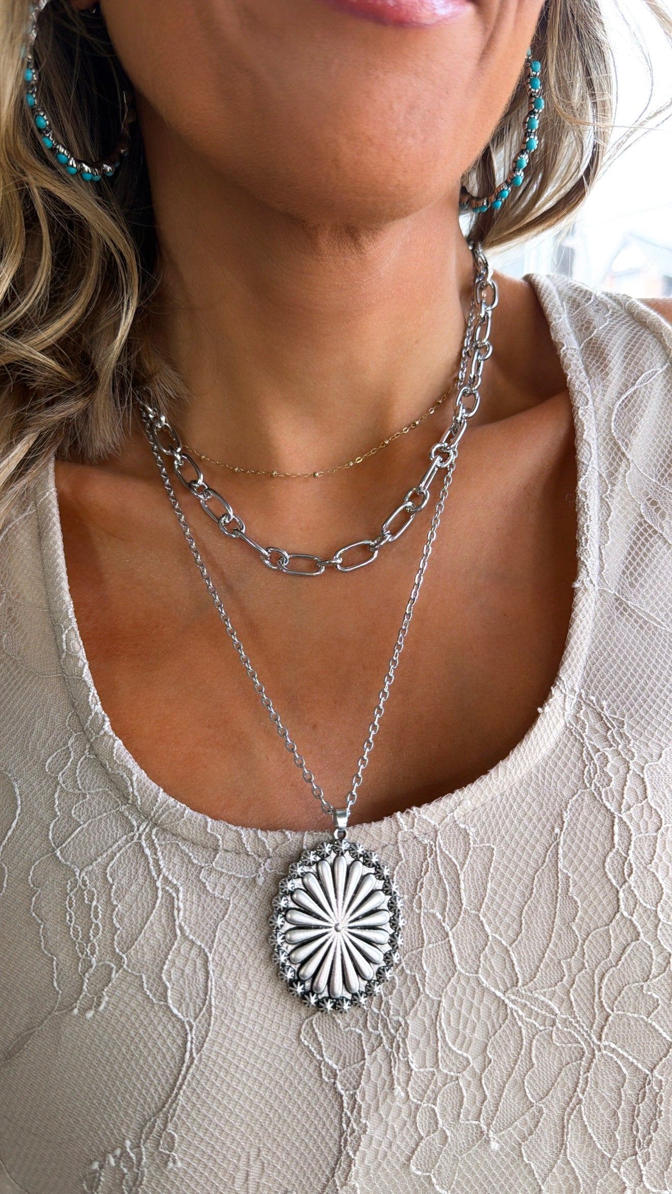 Western Concho Necklace