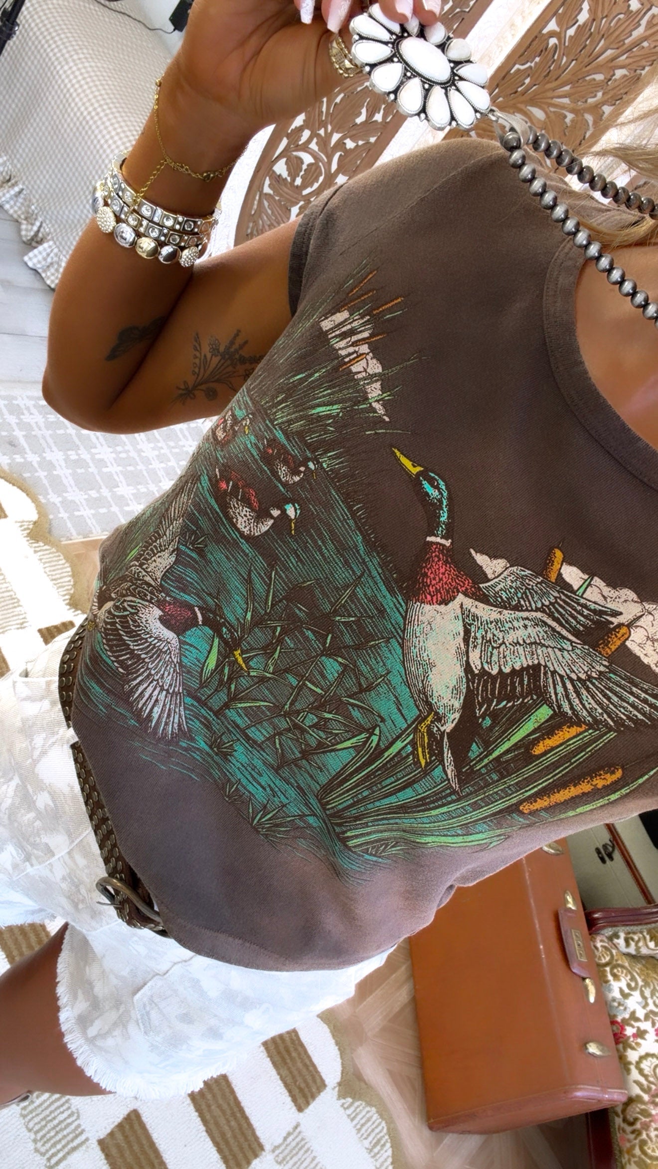 Wild Duck Graphic Tee, Espresso