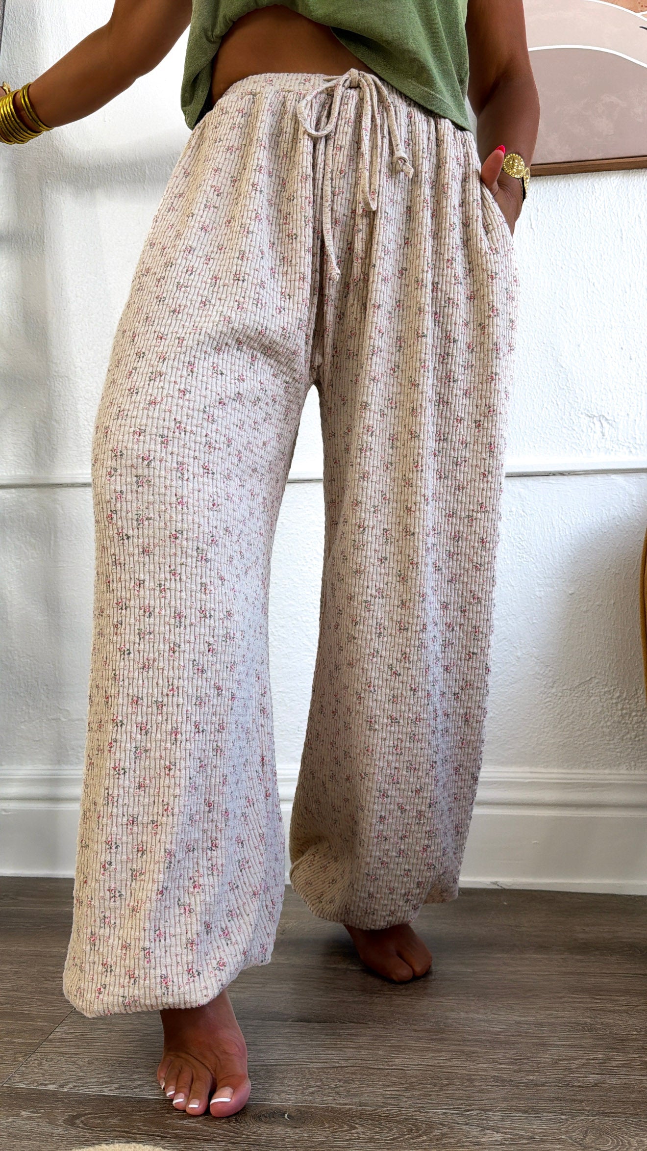Westwind Jogger Pants, Almond Floral
