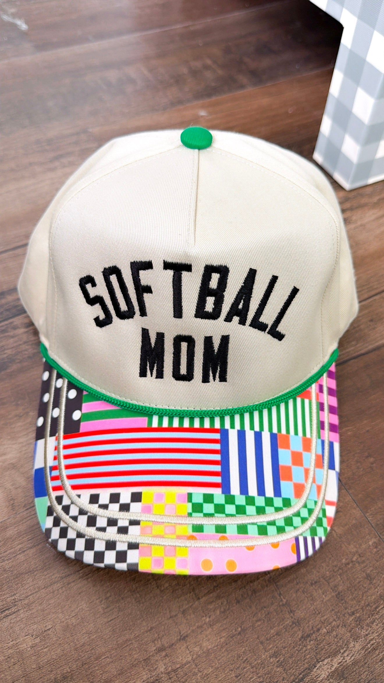 Softball Mom Trucker Hat, Natural