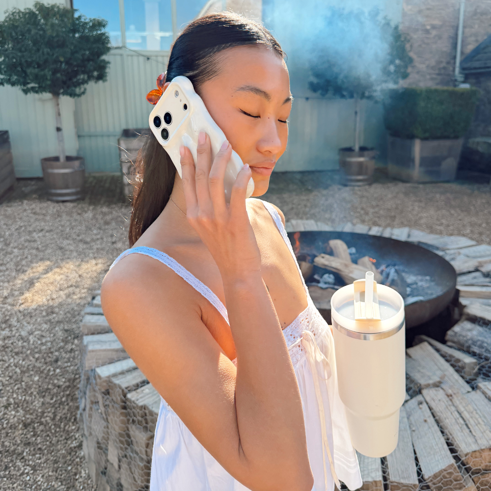 3D Bubble Phone Case - Cloud Dancer