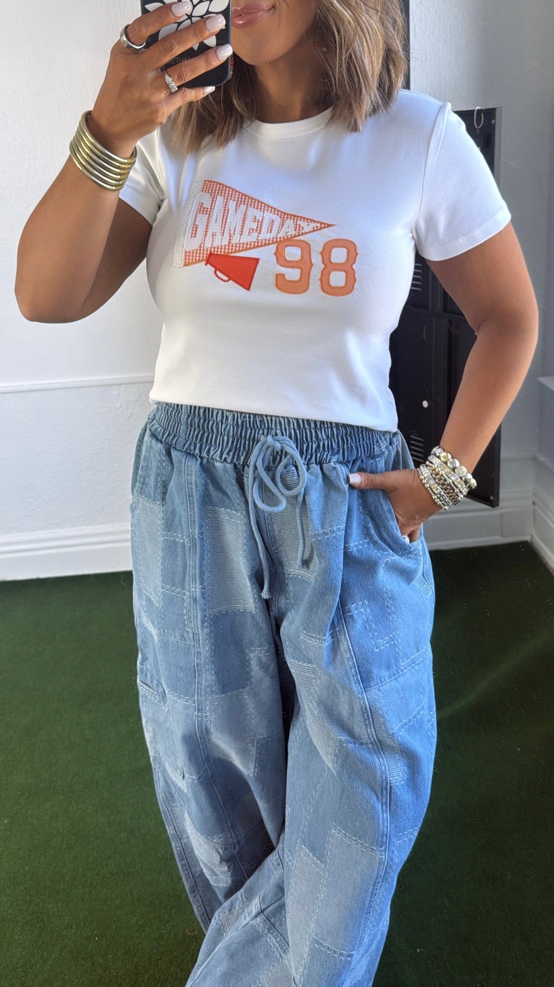 Tennessee Orange Game Day Baby Tee, White