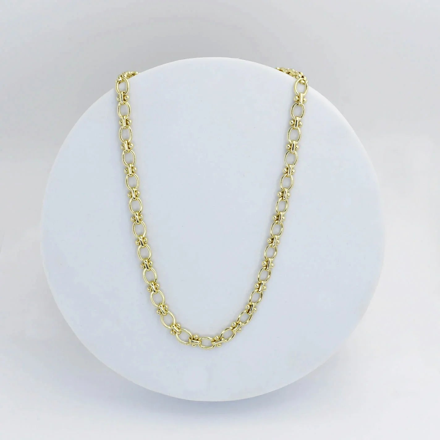 Treasure Jewels: Fancy Link Necklace Gold