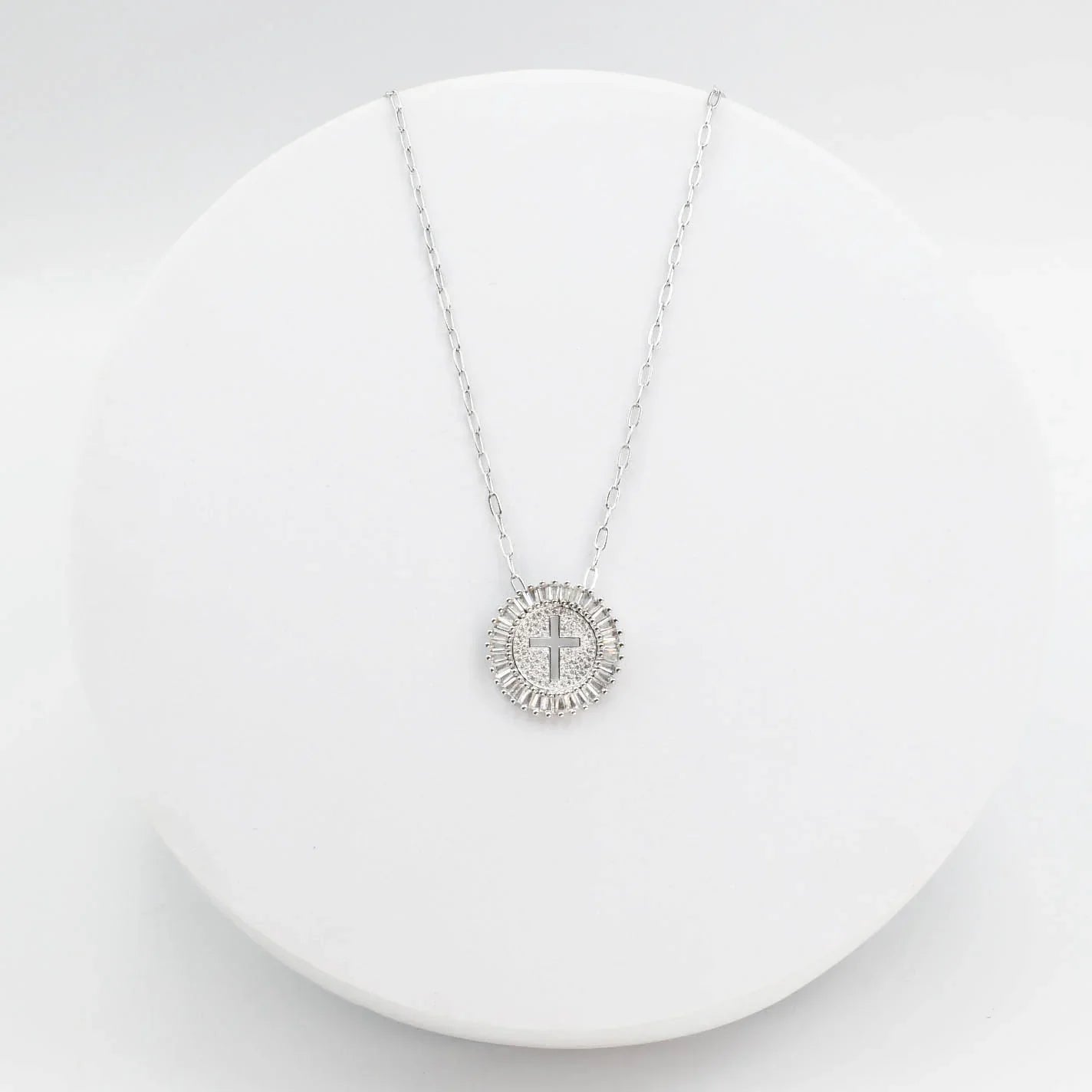Treasure Jewels: Grace Cross Necklace Silver