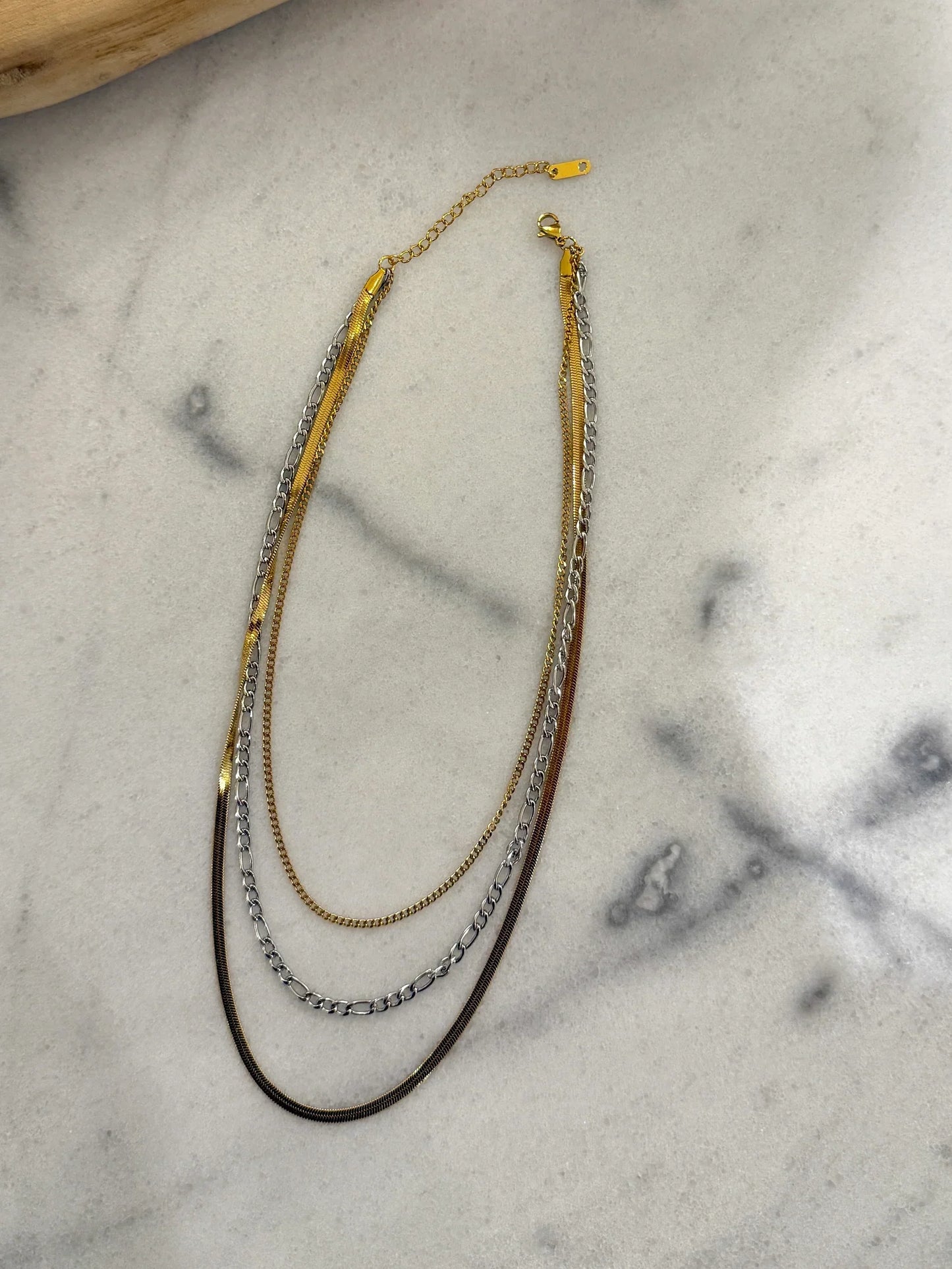 Two Toned Layered Necklace