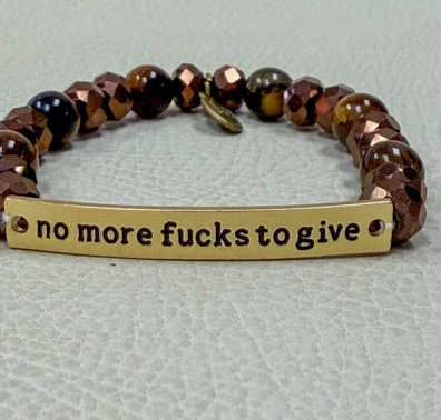 Sassy Bracelet "No More", Bronze