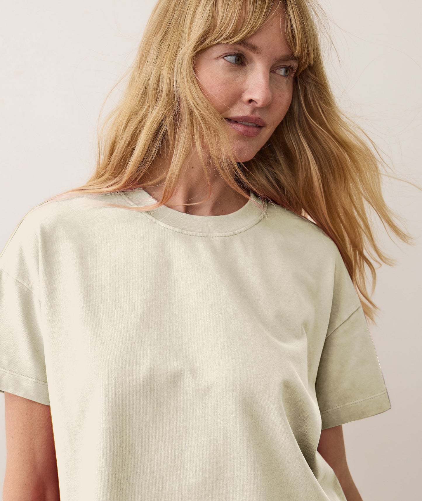 Women's Luxe Jersey Crew Tee in Whitecap