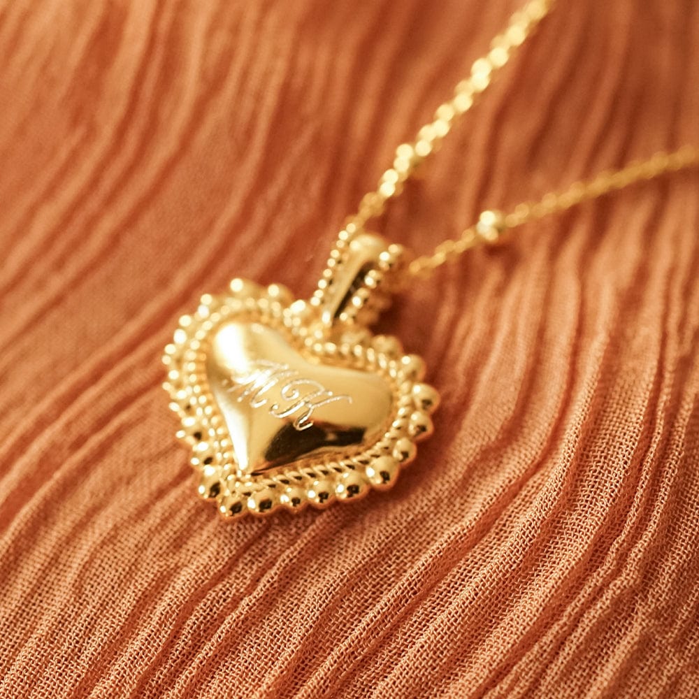 Bobble Heart Gift Set 18ct Gold Plate