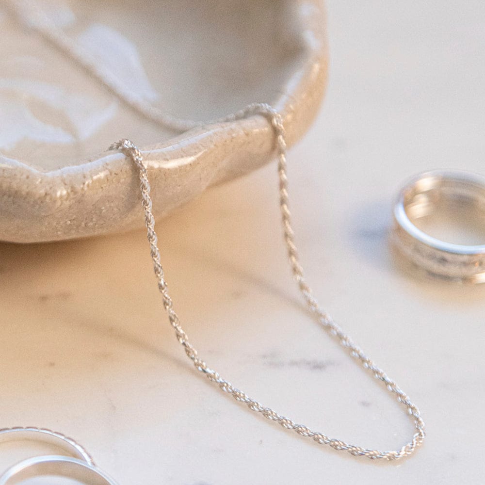 Rope Layering Chain Necklace Sterling Silver
