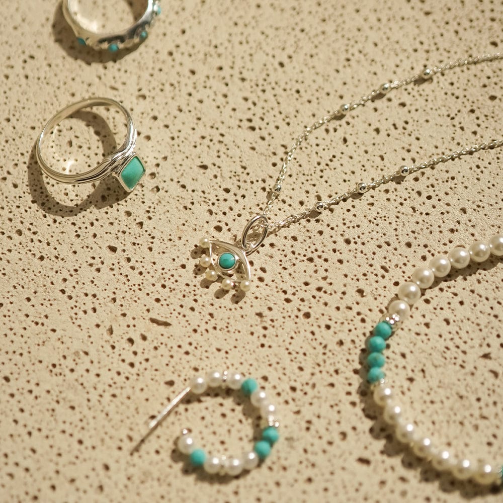 The Evil Eye Necklace Layering Set Sterling Silver