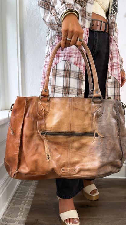 Rockaway Leather Tote, Desert Stone TD