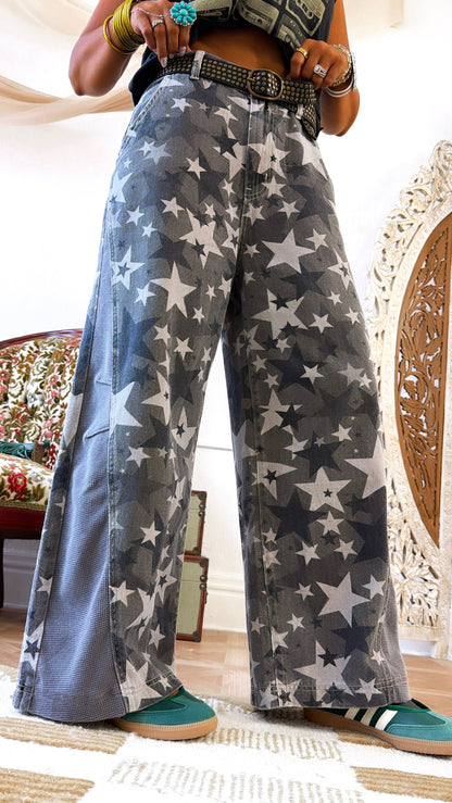 Simple Star Bottoms, Charcoal/Black