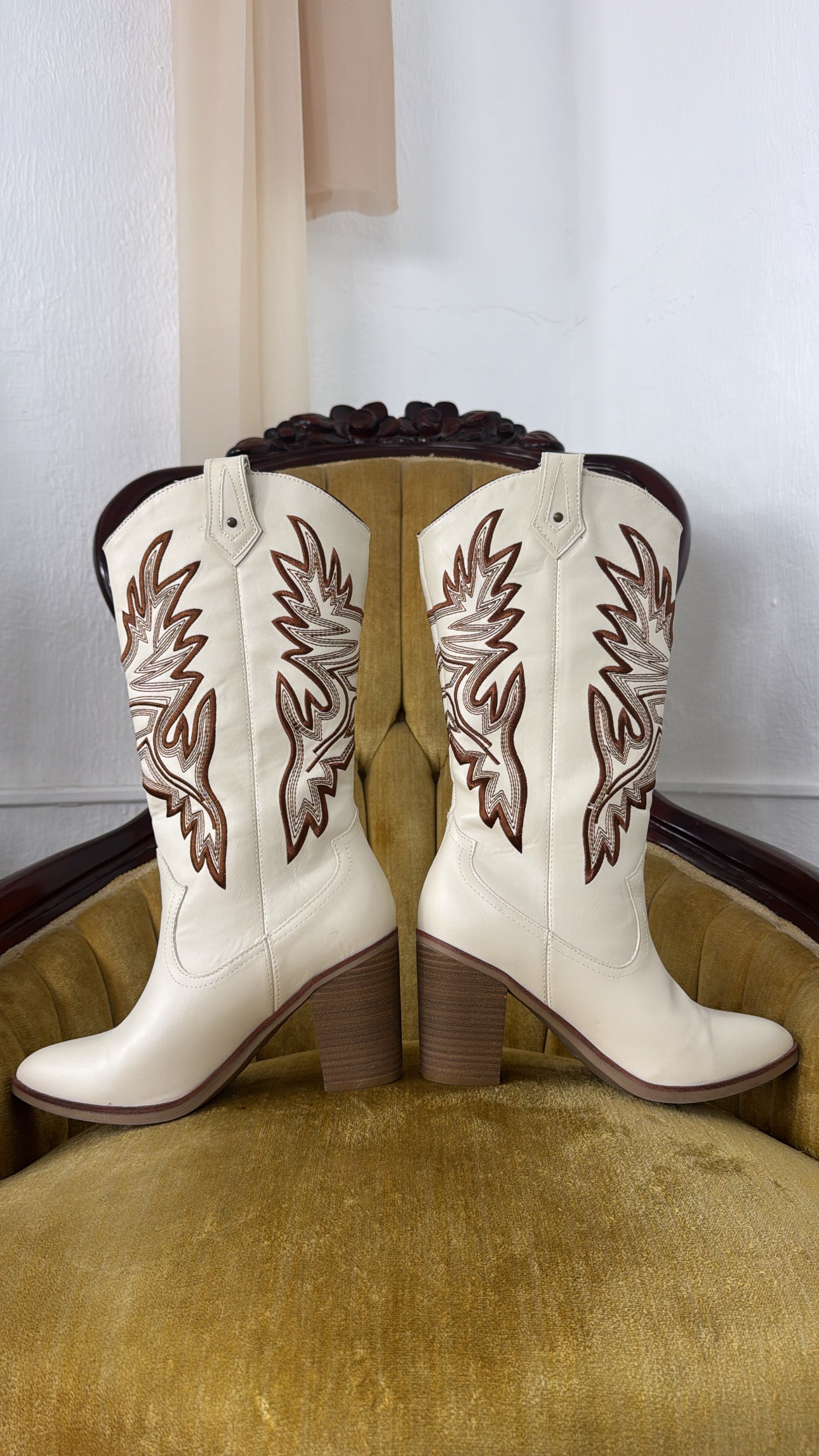 Western Revival Boot, White