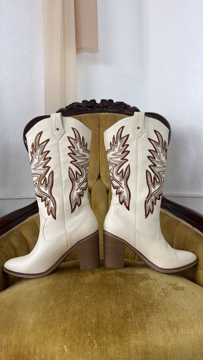 Western Revival Boot, White