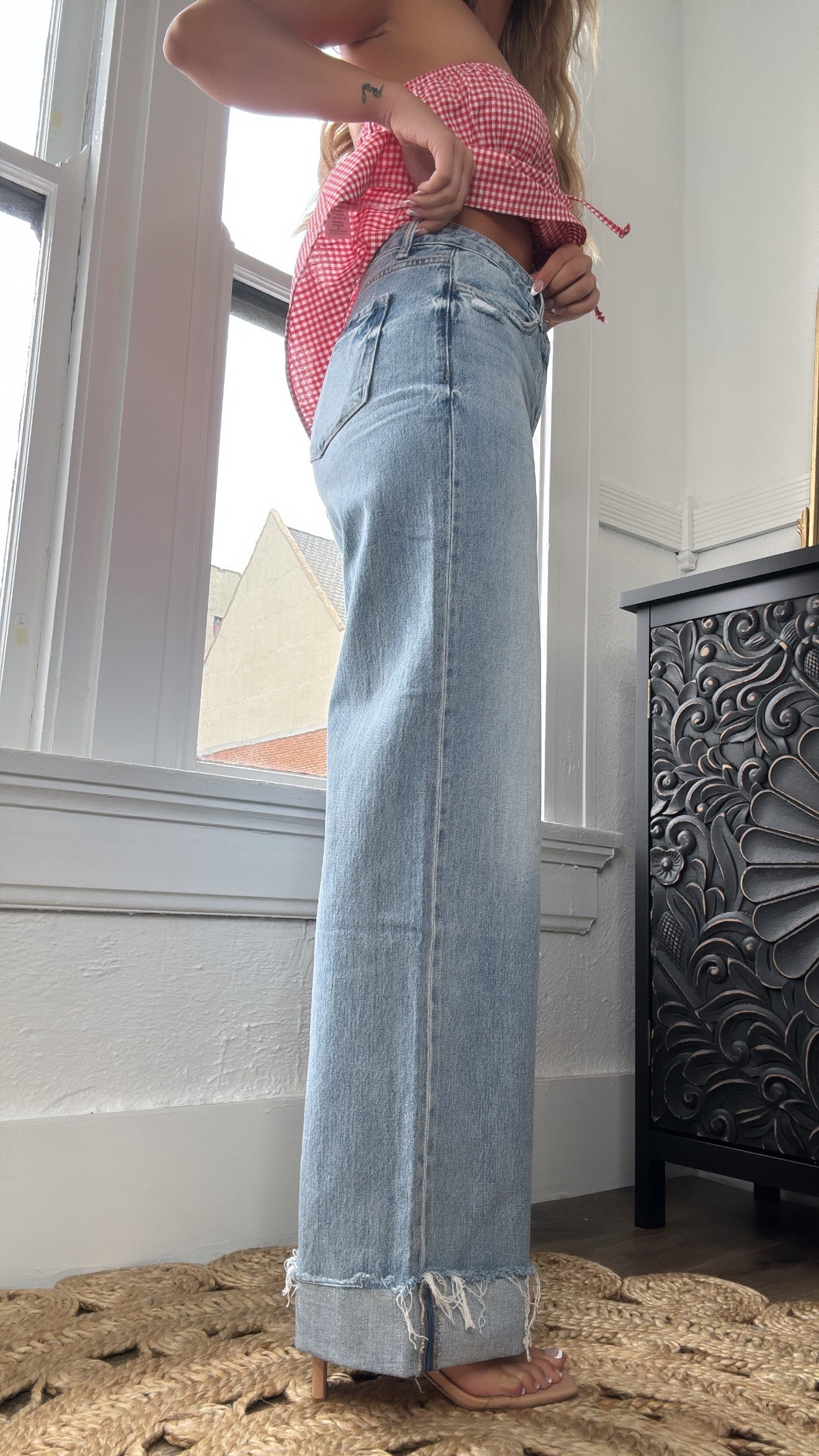 Tyler High Rise Wide Leg Denim, VERVET
