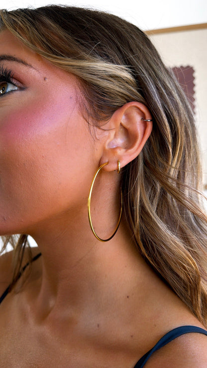 Thin Large Hoop Earring