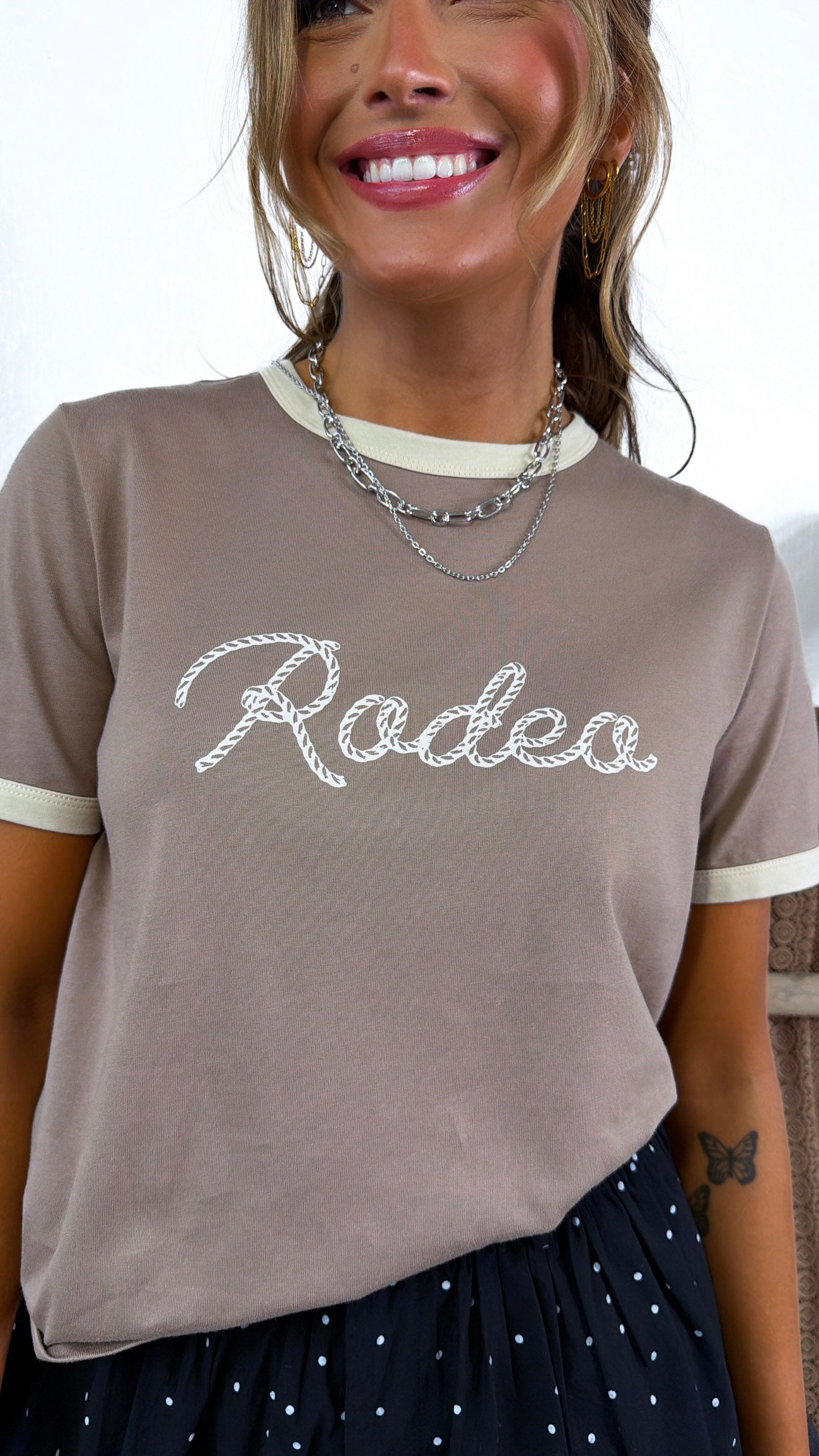 Rodeo Baby Graphic Tee, Mocha