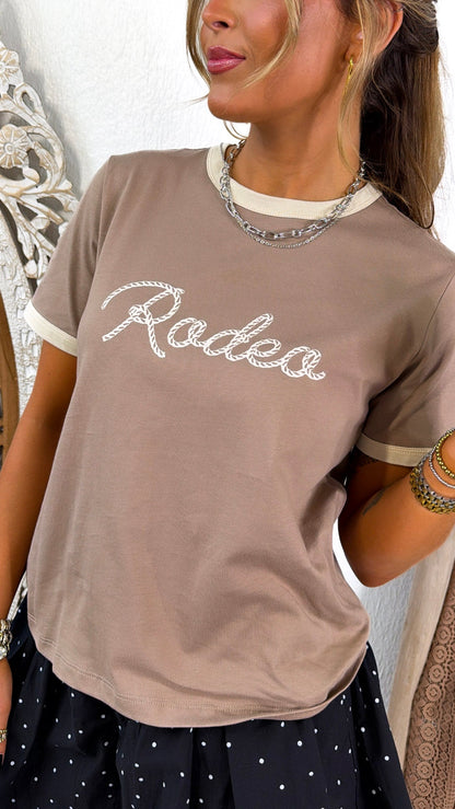 Rodeo Baby Graphic Tee, Mocha