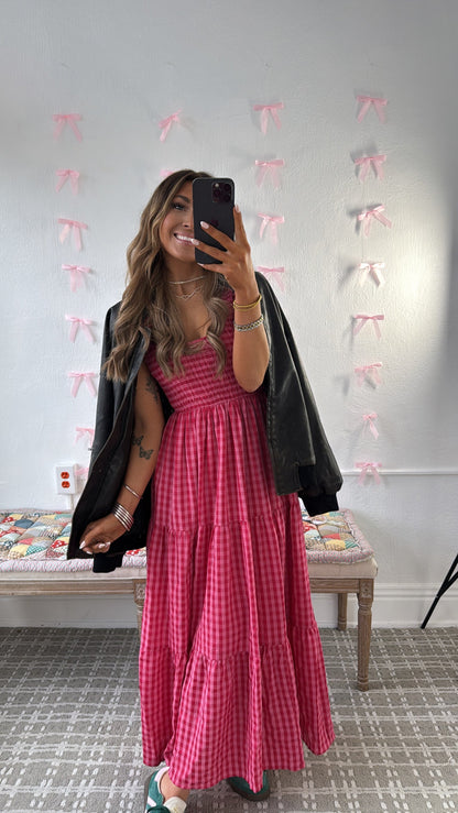 Strawberry Lemonade Maxi Dress, Fuchsia
