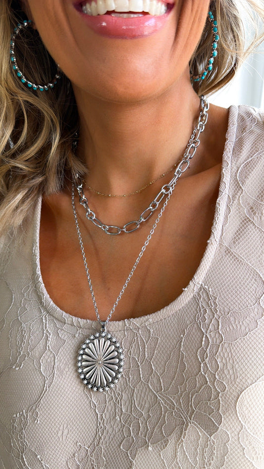 Western Concho Necklace