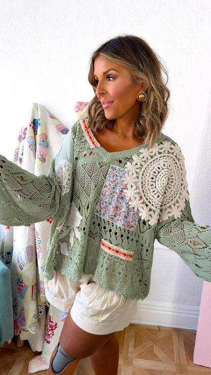 Sprout & Stitch Sweater, Matcha