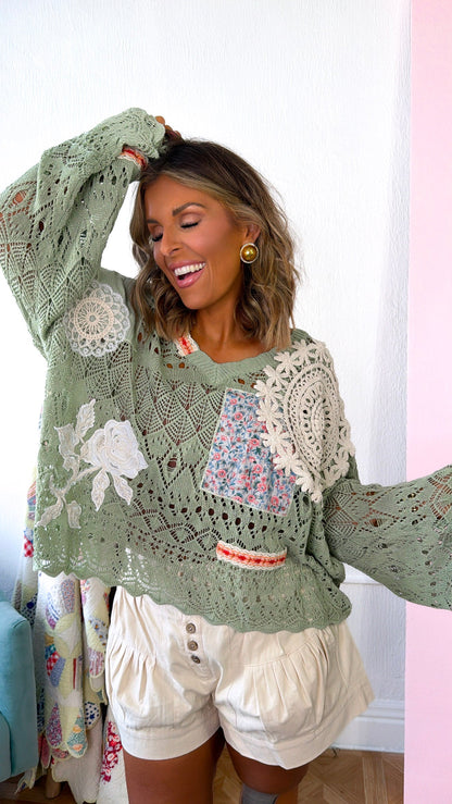 Sprout & Stitch Sweater, Matcha