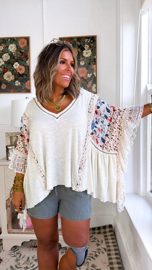 Savannah Wildflower Blouse, Natural