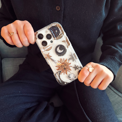 Printed Clear Phone Case - Celestial