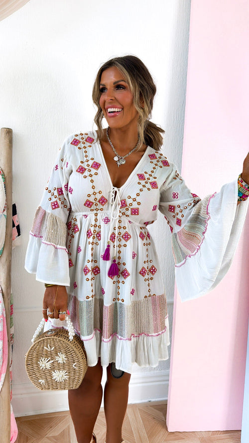 Simple Springs Mini Dress, Ivory