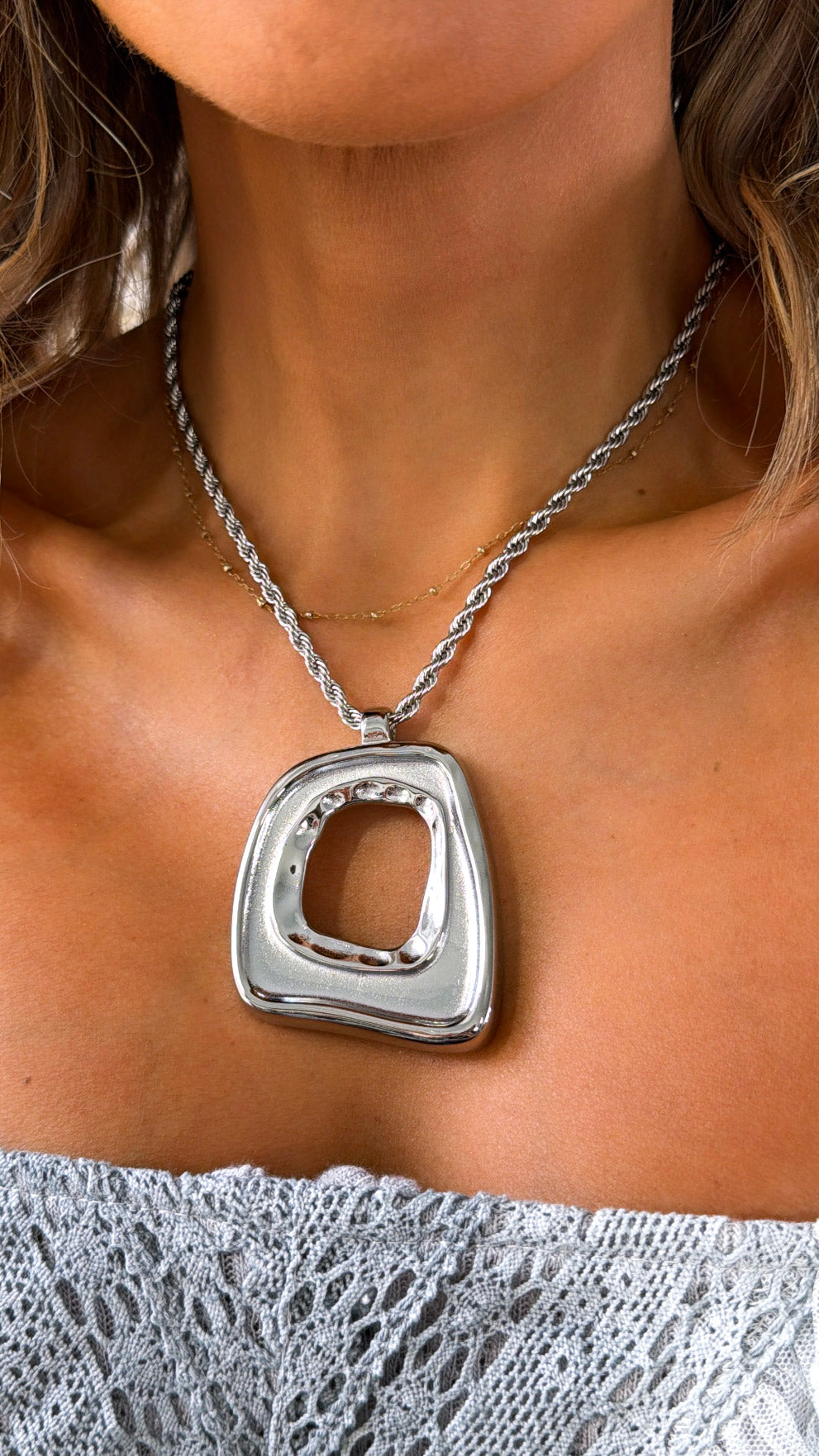 Taylor Necklace, Silver