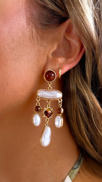 Tortoise Drop Earring