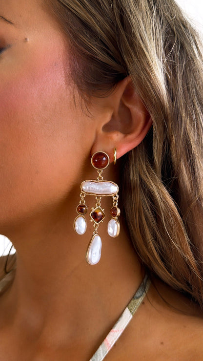 Tortoise Drop Earring