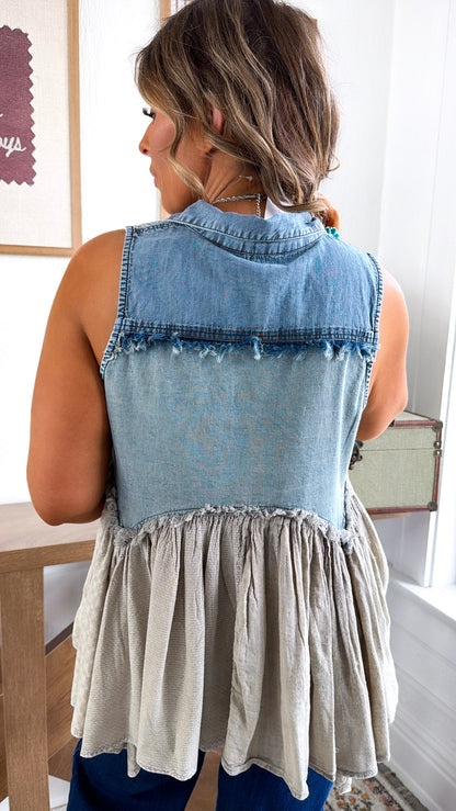 Western way Tank Top, Latte