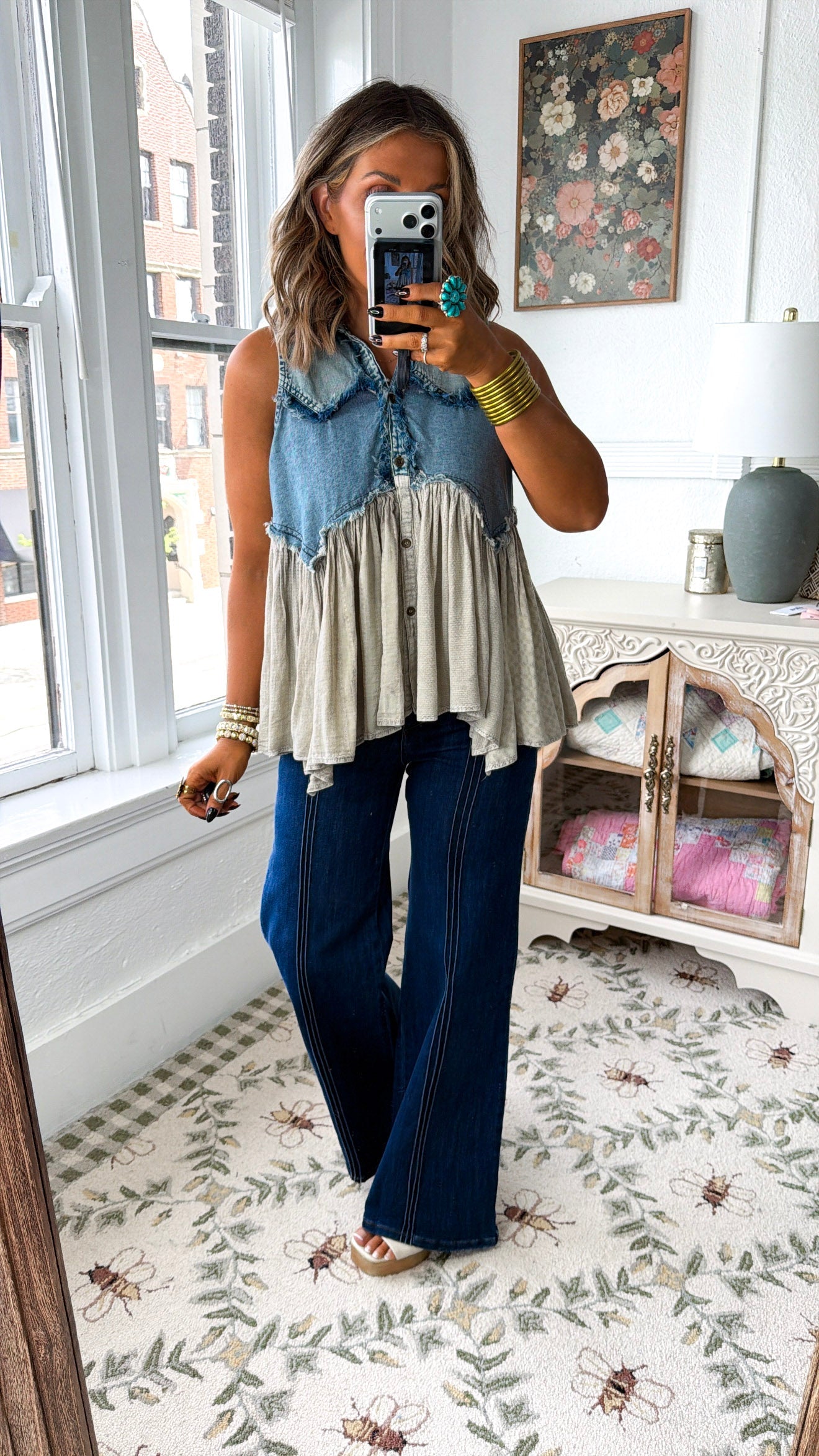 Western way Tank Top, Latte