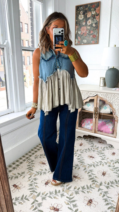 Western way Tank Top, Latte