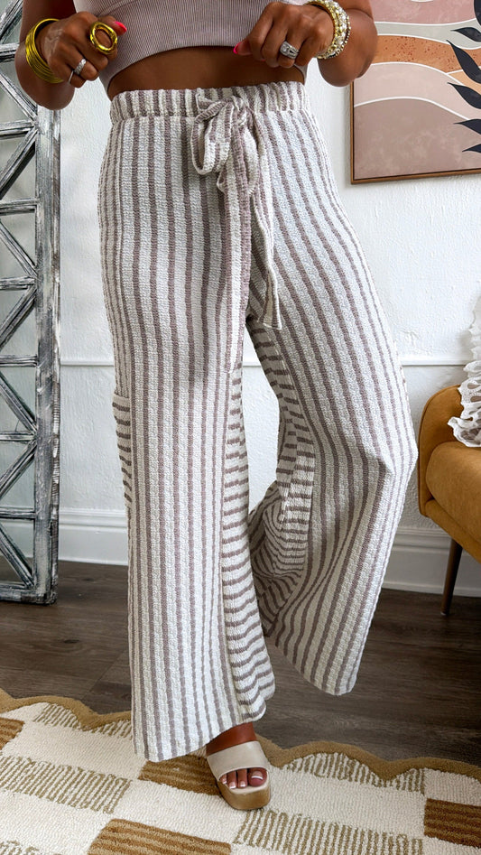 Weekend In Seacrest Bay Pant, Cream/ Taupe