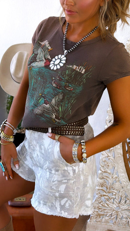 Wild Duck Graphic Tee, Espresso