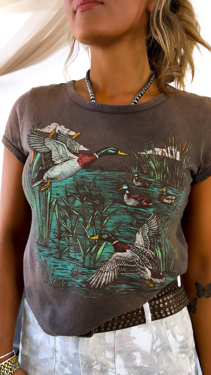 Wild Duck Graphic Tee, Espresso