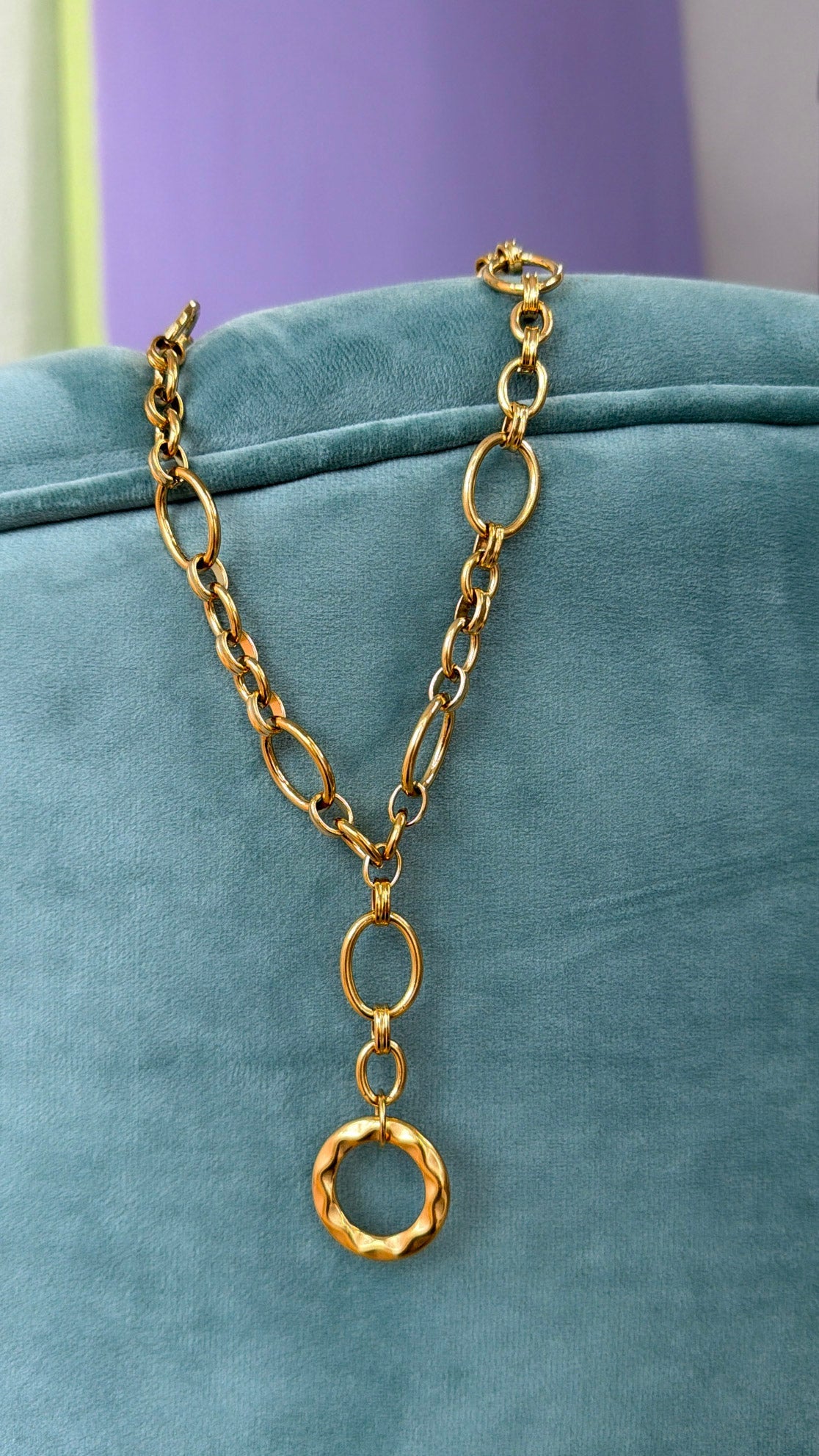 Treasure Jewels: Golden Loop Drop Necklace