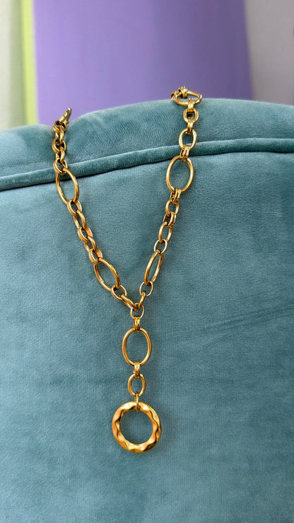 Treasure Jewels: Golden Loop Drop Necklace