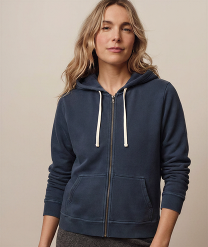 Women's Cloud 9 Fleece Full Zip Hoodie in Mood Indigo