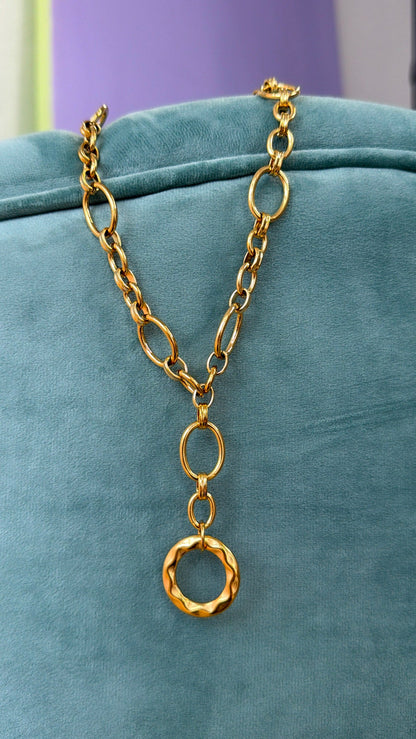 Treasure Jewels: Golden Loop Drop Necklace