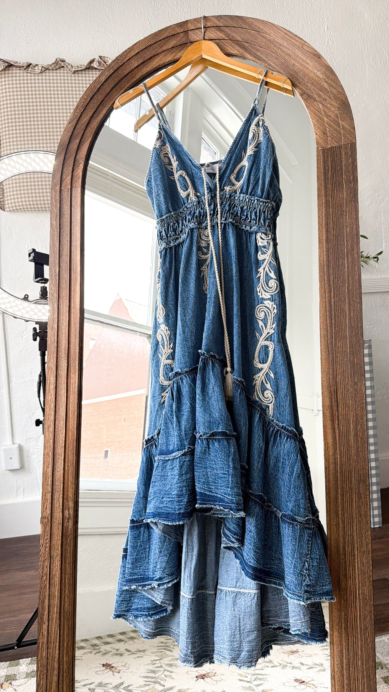 Wildflower Reverie Maxi Dress, Denim