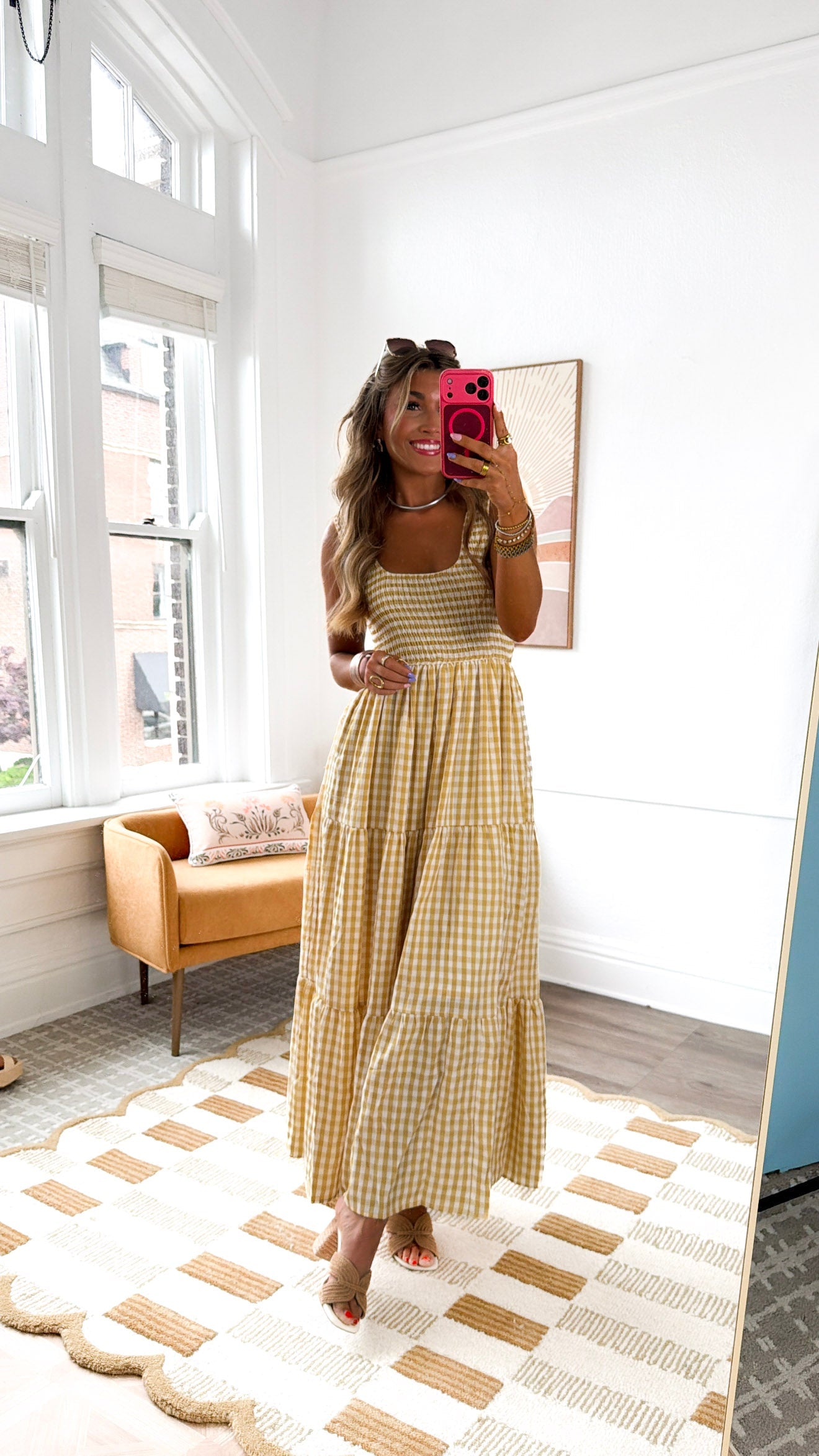 Strawberry Lemonade Maxi Dress, Yellow Multi