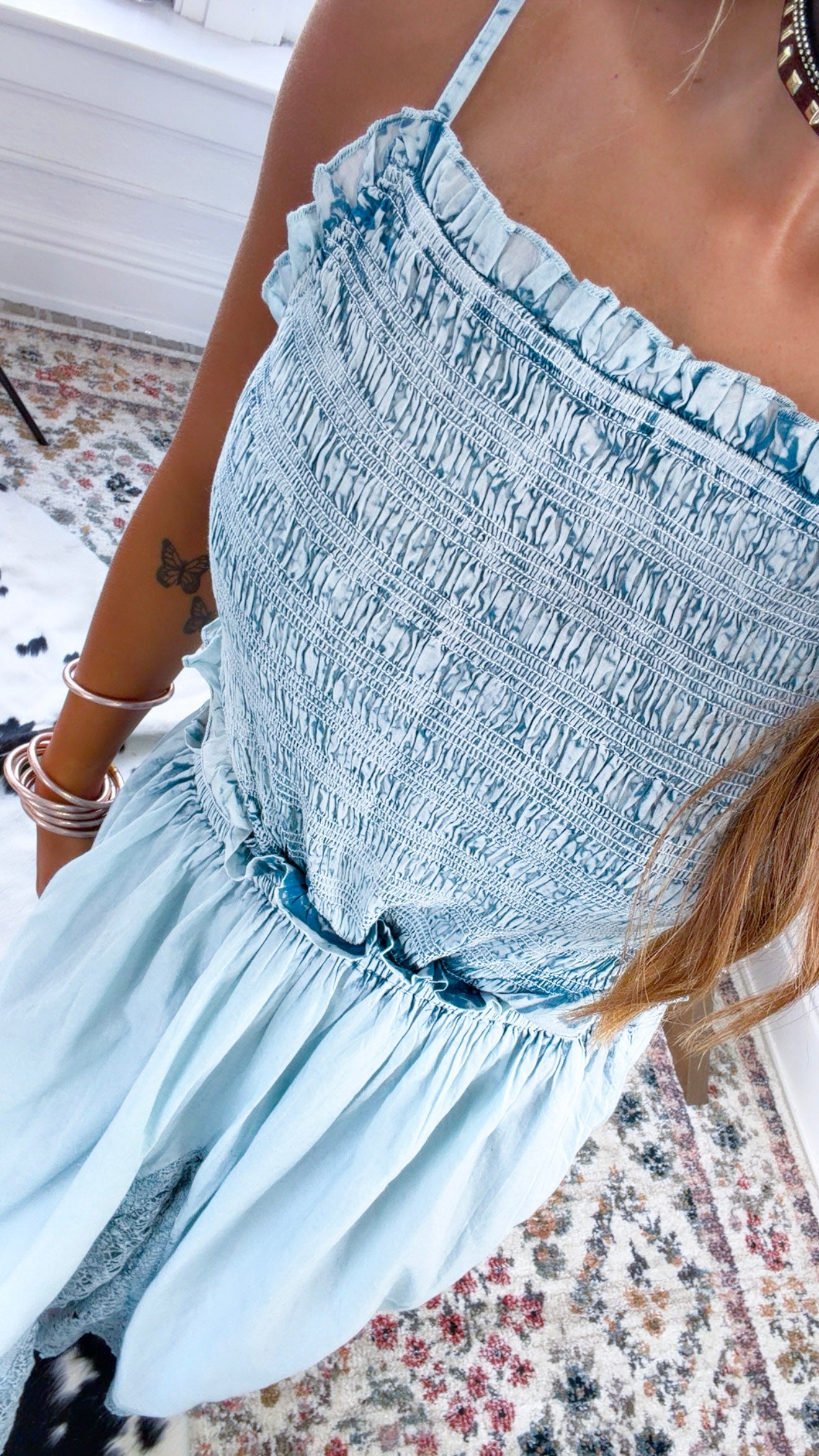 Whiskey & Wildflower Maxi dress, Denim Blue