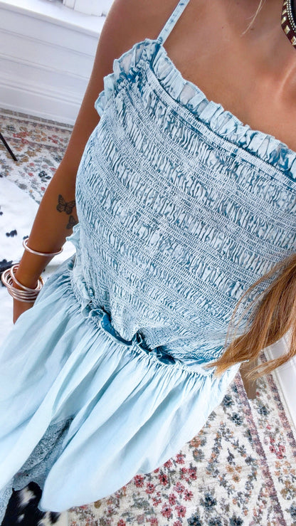 Whiskey & Wildflower Maxi dress, Denim Blue