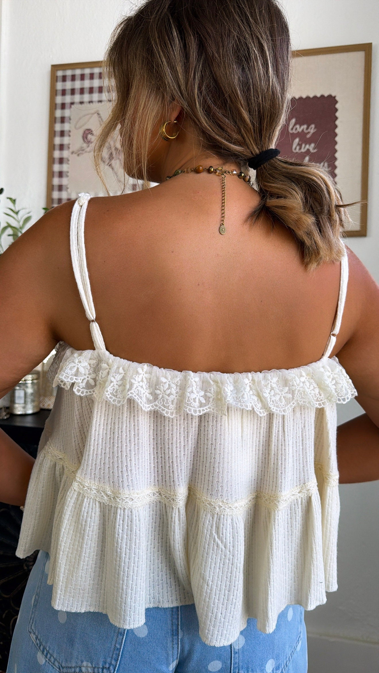 Remi Tie Tank Top, Natural