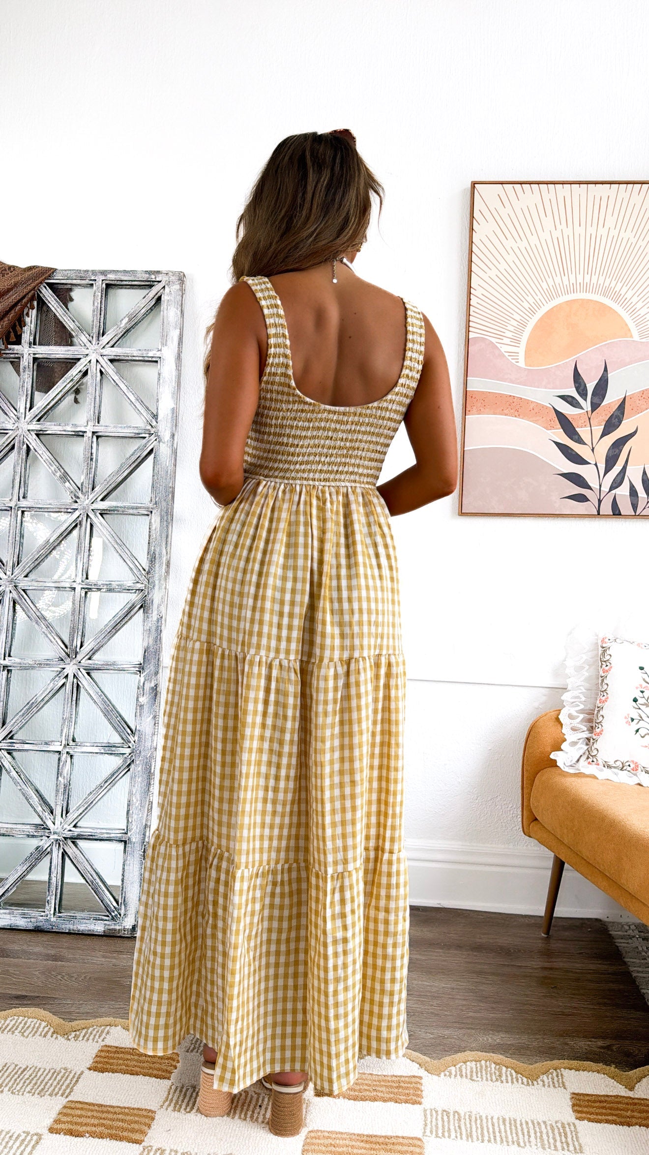 Strawberry Lemonade Maxi Dress, Yellow Multi