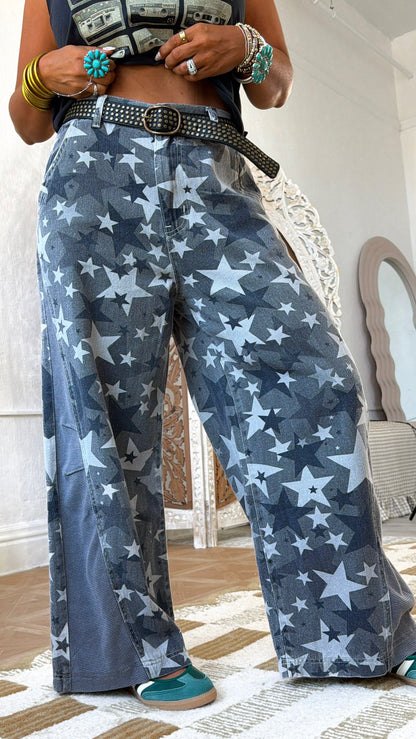 Simple Star Bottoms, Charcoal/Black