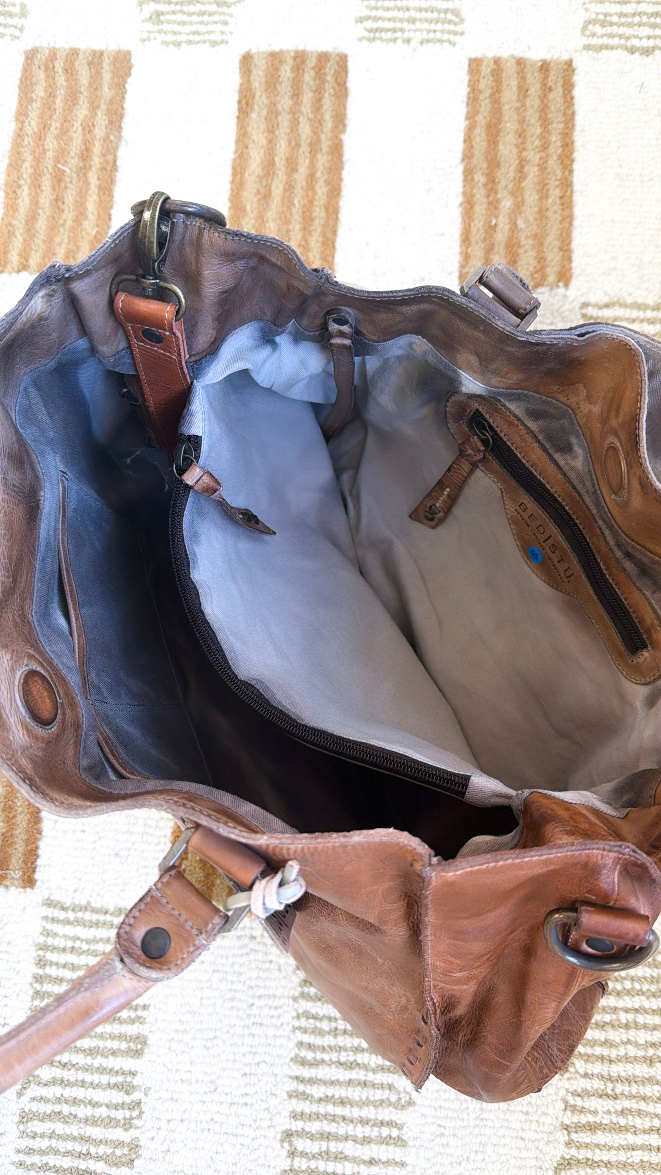 Rockaway Leather Tote, Desert Stone TD